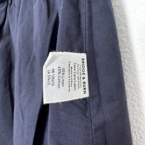 NWT Bridge & Burn Navy Polka Dot Skirt Size Small Linen Cotton Blend - Picture 8 of 13